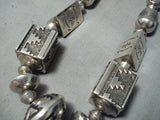 Biggest Best Vintage Native American Navajo Thomas Singer Turquoise Sterling Silver Necklace-Nativo Arts