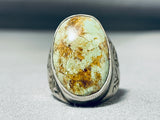 Heavy Rare Turquoise Vintage Native American Navajo Royston Sterling Silver Ring-Nativo Arts