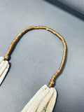 Authentic Santo Domingo White Shell Heishi Hand Woven Native American Necklace-Nativo Arts
