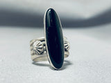 Elegant Native American Navajo Black Onyx Ben Begaye (d) Sterling Silver Ring-Nativo Arts
