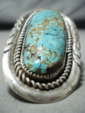Native American One Of The Biggest Ever Vintage Zuni Important Turquoise Sterling Silver Ring-Nativo Arts
