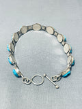 Fabulous Vintage Native American Navajo Morenci Turquoise Sterling Silver Bracelet-Nativo Arts