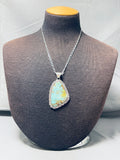 Stunning Native American Navajo Royston Turquoise Sterling Silver Necklace Signed-Nativo Arts
