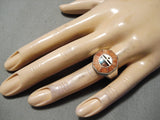 Important Vintage Native American Zuni Don Dewa Turquoise Sterling Silver Ring Old-Nativo Arts