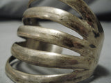 Incredible Vintage Native American Navajo Sterling Silver Bracelet-Nativo Arts