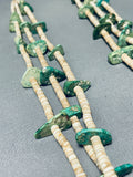 Native American Opulent Vintage Santo Domingo Royston Turquoise Sterling Silver Necklace-Nativo Arts