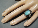 Marvelous Vintage Navajo Turquoise Sterling Silver Ring Native American Old-Nativo Arts