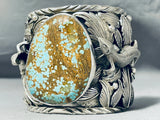 238 Gram Whopping Native American #8 Turquoise Sterling Silver Bracelet-Nativo Arts