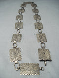 Detailed Vintage Native American Navajo Sterling Silver Intricate Concho Belt Old-Nativo Arts