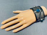 Jake Froncosa Dynamic San Felipe Kingman Turquoise Sterling Silver Bracelet-Nativo Arts