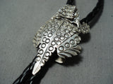 Exceptional Navajo Sterling Silver Horny Toad Bolo Native American-Nativo Arts