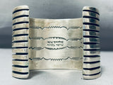 Heaviest Orville Tsinnie Vintage Native American Navajo All Sterling Silver Bracelet- 300 Grams!-Nativo Arts