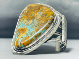 Enormous Joe Tso Native American Navajo 8 Turquoise Sterling Silver Bracelet-Nativo Arts