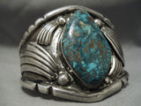 One Of The Biggest Vintage Native American Navajo Royston Turquoise Sterling Silver Bracelet Old-Nativo Arts