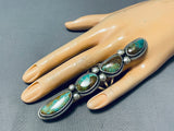 34 Gram Heavy Towering Vintage Native American Navajo Royston Turquoise Sterling Silver Ring-Nativo Arts