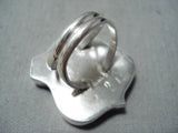 Newsworthy Navajo Jet Sterling Silver Ring Native American-Nativo Arts