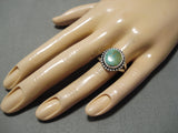 Important Jeanette Dale Native American Navajo Royston Turquoise Sterling Silver Ring-Nativo Arts