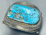 Museum Monster Vintage Native American Navajo Turquoise Sterling Silver Bracelet Old-Nativo Arts