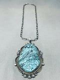 Important Daniel Benally (d) Vintage Native American Navajo Turquoise Sterling Silver Necklace-Nativo Arts