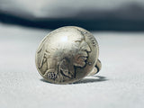 1937 Coin Vintage Native American Navajo Sterling Silver Ring Old-Nativo Arts