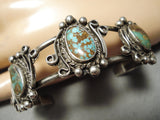 Very Rare!! Vintage Native American Navajo Royston Turquoise Sterling Silver Bracelet Old-Nativo Arts
