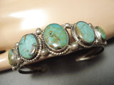 Superior Vintage Native American Navajo Royston Turquoise Sterling Silver Bracelet-Nativo Arts
