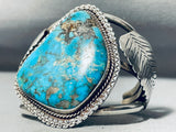 Museum Quality Vintage Native American Navajo Morenci Turquoise Sterling Silver Bracelet-Nativo Arts