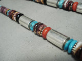 Authentic Chunky Vintage Native American Navajo Turquoise Sterling Silver Necklace-Nativo Arts