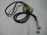 Important Vintage Native American Navajo Henry Morgan Sterling Silver Bolo Tie-Nativo Arts