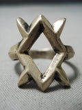 Expressive Vintage Navajo Sterling Silver Ring Old Native American-Nativo Arts