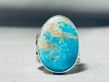 Rare Turquoise Gilbert Sterling Silver Native American Ring-Nativo Arts