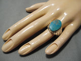 Amazing Vintage Navajo Royston Turquoise Sterling Silver Native American Ring-Nativo Arts
