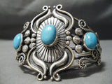 One Best Silver Works Vintage Native American Navajo Sterling Turquoise Bracelet-Nativo Arts