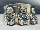 Quite Detailed Vintage Southwest Sterling Silver Storyteller Bracelet-Nativo Arts