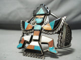 Best Vintage Native American Navajo Kachina Turquoise Sterling Silver Bracelet Old-Nativo Arts