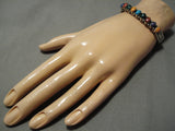 Amazing Willie Begay Vintage Native American Navajo Rainbow Sterling Silver Turquoise Bracelet-Nativo Arts