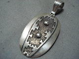 Tommy Singer Vintage Navajo Sterling Silver Pendant Native American Old-Nativo Arts