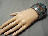 One Of Best Vintage Native American Navajo Dancing Kachina Turquoise Sterling Silver Bracelet-Nativo Arts