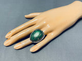 One Of The Best Ever Vintage Native American Navajo Damale Turquoise Sterling Silver Ring-Nativo Arts