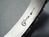 Remarkable Signed Native American Navajo Corals Sterling Silver Bracelet-Nativo Arts