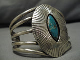 Impressive Vintage Navajo Turquoise Sterling Silver Native American Bracelet-Nativo Arts