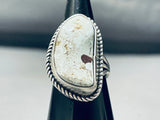 Dry Creek Turquoise Important Native American Navajo Sterling Silver Ring-Nativo Arts
