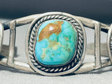 Amazing Vintage Native American Navajo Royston Turquoise Sterling Silver Bracelet-Nativo Arts