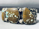Bold One Of Best Vintage Native American Navajo #8 Turquoise Sterling Silver Bracelet-Nativo Arts
