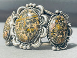 Best Leopard Jasper Vintage Native American Navajo Sterling Silver Bracelet-Nativo Arts