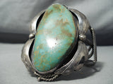 One Of The Biggest Vintage Native American Navajo Royston Turquoise Sterling Silver Bracelet-Nativo Arts