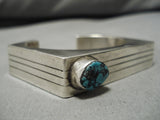 One Of The Best Vintage Native American Navajo Contemporist Turquoise Sterling Silver Bracelet-Nativo Arts