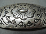 Exceptional Huge Navajo Sterling Silver Barrette Native American-Nativo Arts