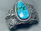 Important Best Detail Native American Navajo Ben Begaye (d.) Turquoise Sterling Silver Bracelet-Nativo Arts