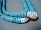 Fabulous Vintage Navajo Kingman Turquoise Necklace Native American Old-Nativo Arts